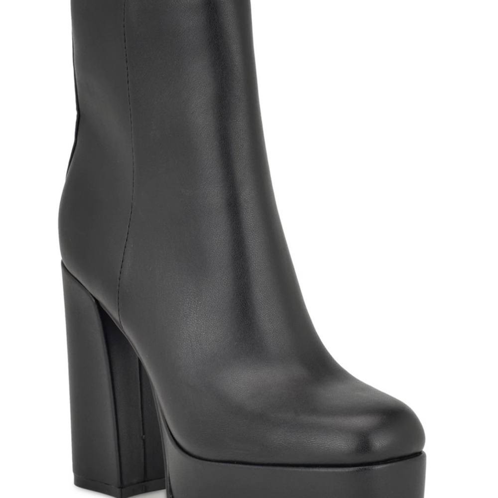 Nine West Black Platform Heeled Boots